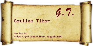 Gotlieb Tibor névjegykártya
